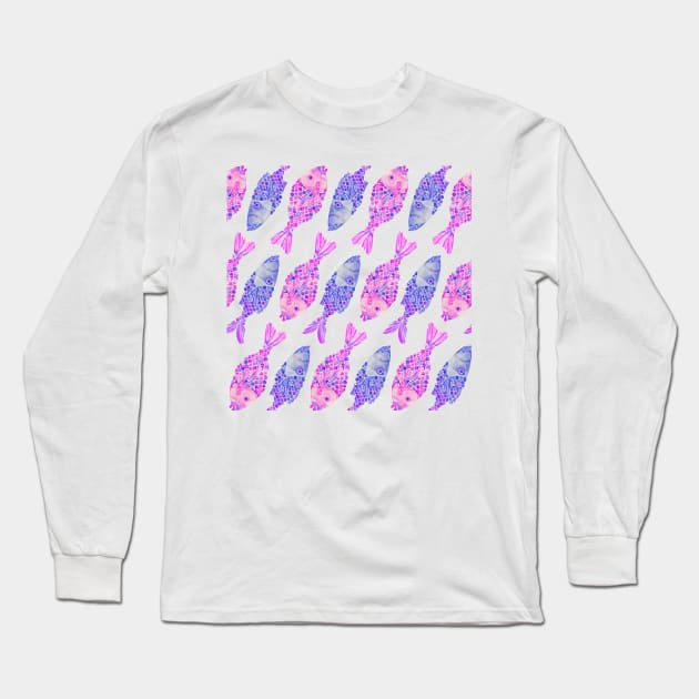 indonesian fish mermaid Long Sleeve T-Shirt by CatCoq